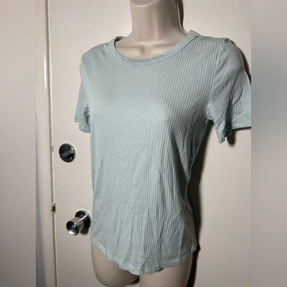 Lucky Brand Soft Mint Ribbed Tee - Picture 3 of 5